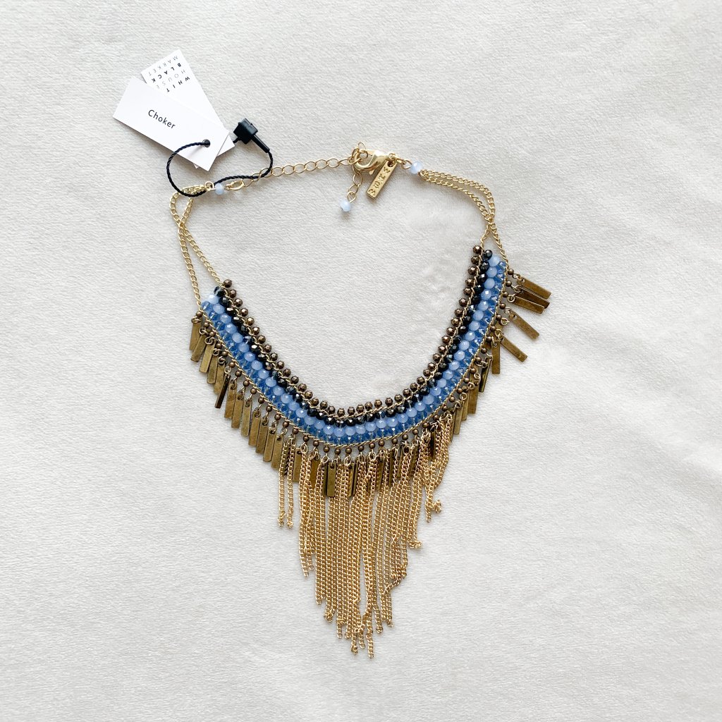 Whbm Beaded Choker Necklace 29$